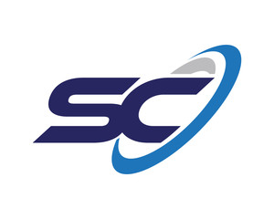SC Letter Swoosh Company Logo