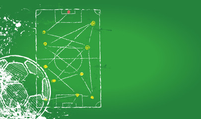 Wall Mural - Soccer o. Football design template,free copy space, vector