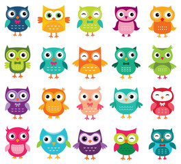 cute cartoon owls collection