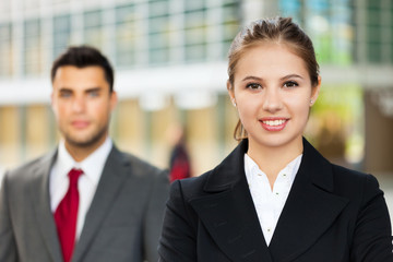 Wall Mural - Smiling business people