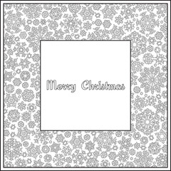 Canvas Print - Christmas frame from snowflakes for a card vector. Pattern for c