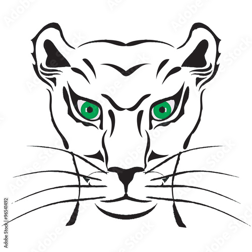 Vector silhouette of a panther head vector de Stock | Adobe Stock