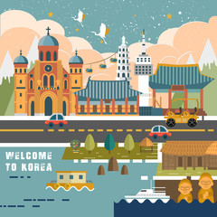 Poster - South Korea travel poster