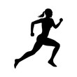 Running woman flat icon for exercise apps and websites