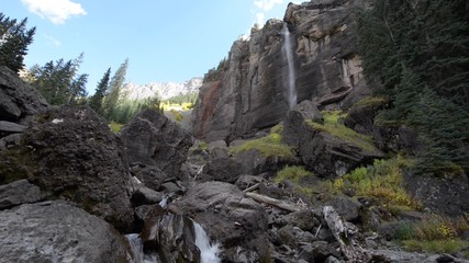 Wall Mural - Bridal Veil Falls Telluride Colorado box canyon HD Raw tripod Steady  with sound