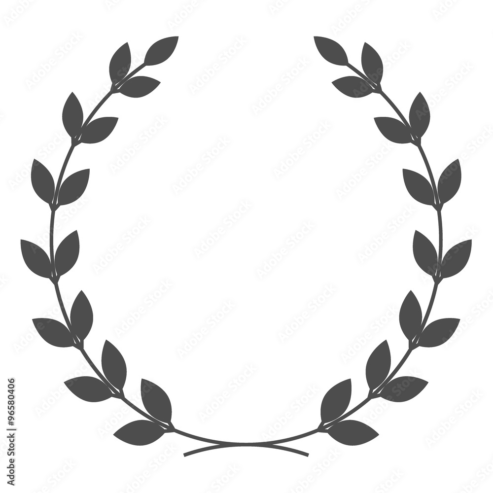 A laurel wreath, symbol of victory and achievement. Design element for ...