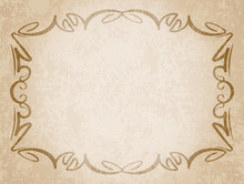 Luxurious Vintage Frame On Grunge Background With The Blacked Ou