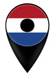 Map Pointer mit Flagge, Niederlande