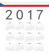 © julvil - Square Czech 2017 year vector calendar