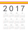 © julvil - Square spainish 2017 year vector calendar