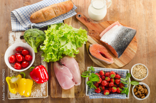 Foto Ausgewogene Ernährung, gesunde Ernährung Konzept