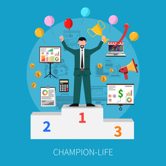 Canvas Print - Champion Life Concept 