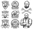 Vector illustration of lumberjack emblems