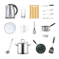  Realistic Icons Of Kitchen Utensils