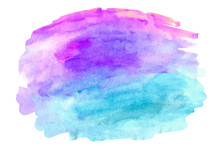 Abstract Watercolor Vector Hand Paint On White Background