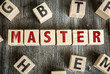 Wooden Blocks with the text: Master