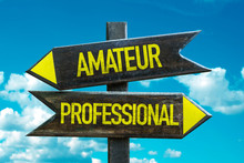 Amateur - Professional Signpost With Sky Background
