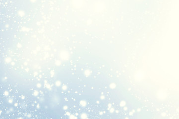Wall Mural - abstract glittering stars on bokeh background. festive blue an
