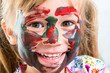© karelnoppe - Face shot of girl with painted face.