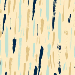 Fototapete - Scandinavian seamless pattern with brush strokes
