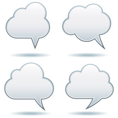 Wall Mural - cloud speech bubbles