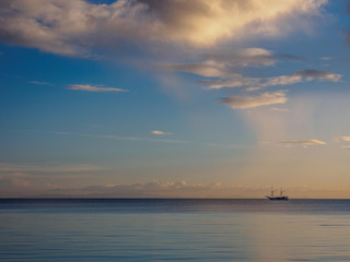 Wall Mural - sunset in donsol , philippines