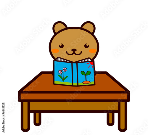 読書する動物シリーズ Stock イラスト Adobe Stock