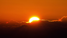 4K Sunrise Timelapse Close Up Over Horizon Mountain Clouds