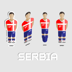 Wall Mural - Serbia Soccer Team Sportswear Template