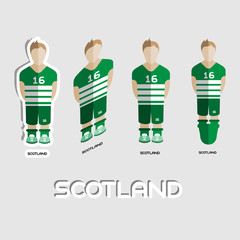 Wall Mural - Scotland Soccer Team Sportswear Template