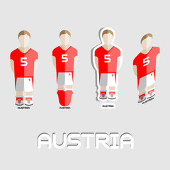 Wall Mural - Austria Soccer Team Sportswear Template