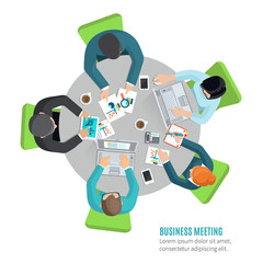 Canvas Print - Business Meeting Flat