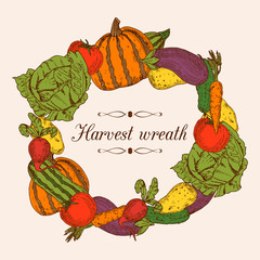 Wall Mural - Colorful Vegetables Frame