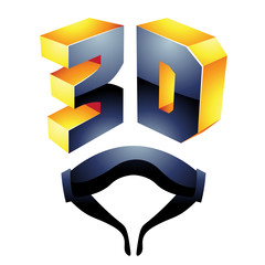 Fototapete - 3d Display Technology Symbol
