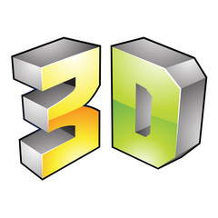 Fototapete - 3d Display Technology Symbol