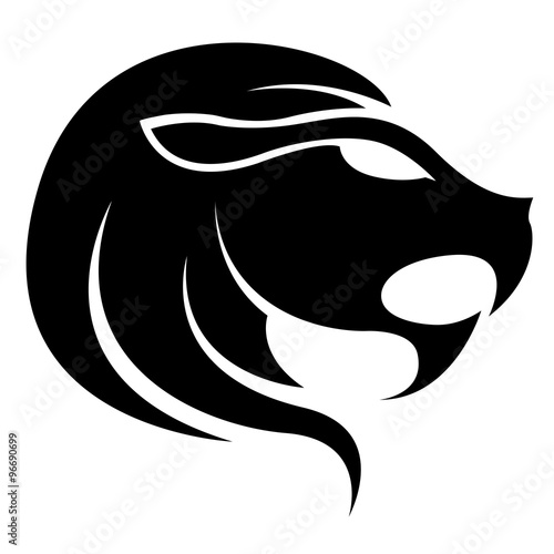 Fényképezés  Black Leo Zodiac Star Sign