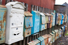 Set Of Old Mailboxes
