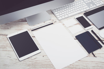 responsive webdesign and stationary mockup