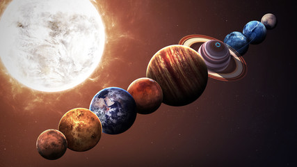 Wall Mural - hight quality isolated solar system planets. elements of this image furnished by nasa