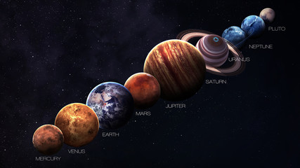 Wall Mural - hight quality isolated solar system planets. elements of this image furnished by nasa