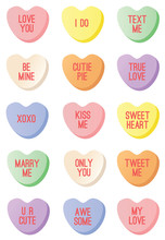 Collection Of Candy Hearts