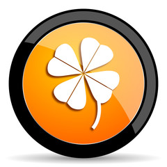 Aufkleber - four-leaf clover orange icon