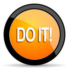Aufkleber - do it orange icon