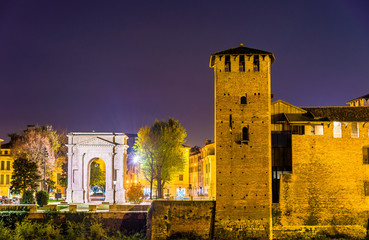 Sticker - The Arco dei Gavi and Castelvecchio castle in Verona - Italy