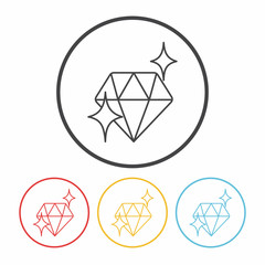 Poster - diamond line icon