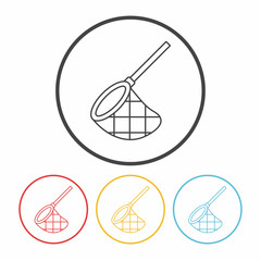 Poster - fishing net line icon