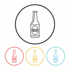 Sticker - beer line icon