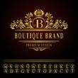 © fomalgaut - Monogram design elements, graceful template. Elegant line art logo design. Business gold emblem letter B for Restaurant, Royalty, Boutique, Cafe, Hotel, Heraldic, Jewelry, Fashion. Vector illustration