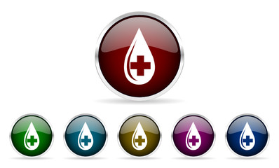 Poster - health vector icon set