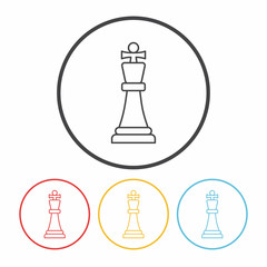 Sticker - chess line icon